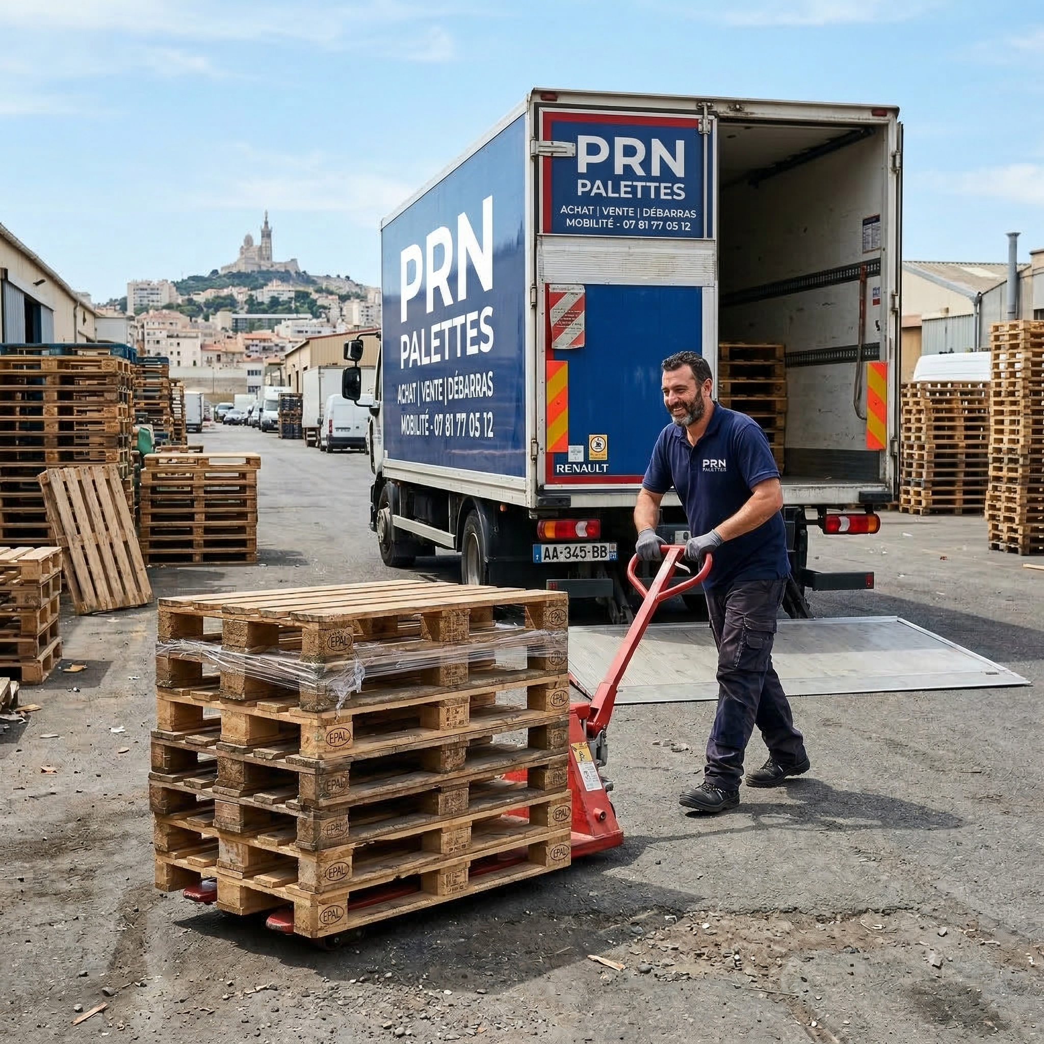 Manutention palettes bois Marseille livraison
