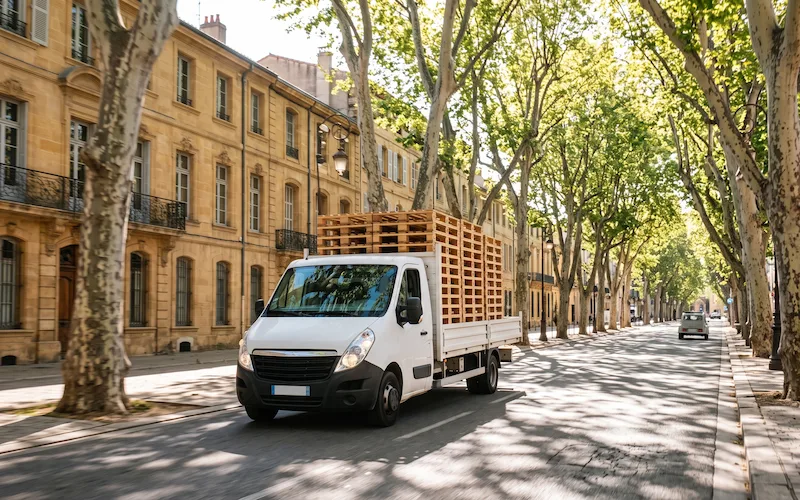 Entrepôt du pôle d’activités d’Aix-en-Provence avec quai de chargement